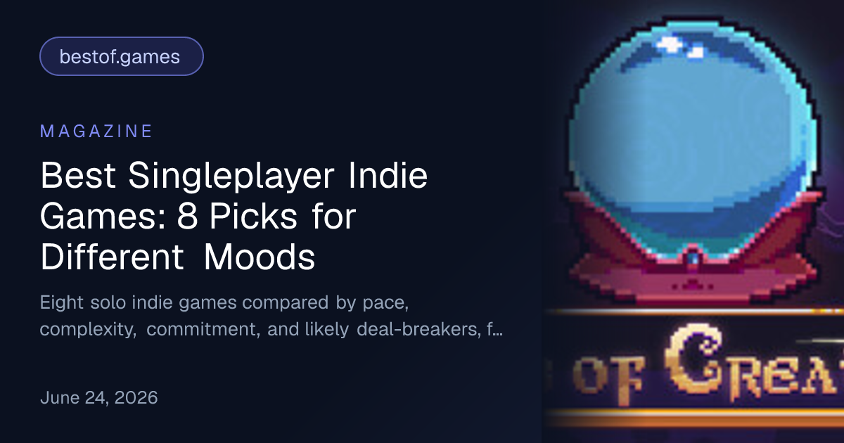 Best Singleplayer Indie Games — Our Top Picks | BestOfGames